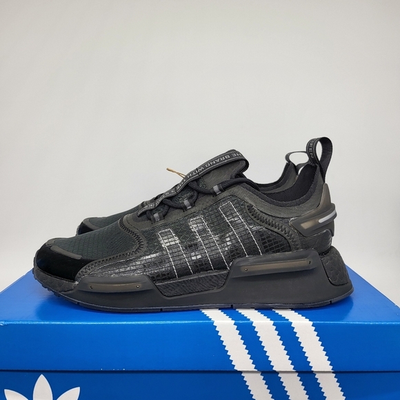 New adidas NMD_V3 Core Black Silver Metallic Women's Shoes Size 6.5